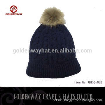 Navy Color Men's Warm Winter Hats to Decorate